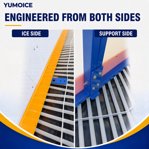 Sistema Professionale di Barriere per Pista di Pattinaggio su <span class=keywords><strong>Ghiaccio</strong></span> con Protezione in Acrilico, Barriere Resistenti agli Urti in HDPE per Arene di Hockey e Centri Commerciali - Product Image 2