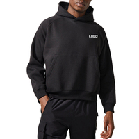Hoodies amples sans cordon en coton 100 % vierge pour logo personnalisé, style raglan, coupe courte, fabrication OEM