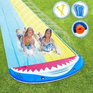 Toboggan aquatique gonflable en forme de requin 4M, jouet aquatique en PVC pour enfants, usage domestique - Product Image 1