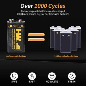 도매 HW <span class=keywords><strong>9V</strong></span> 4 베이 스마트 충전 박스 도크 4 팩 충전식 리튬 이온 배터리 3600mWh - Product Image 6