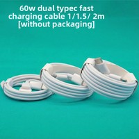Câble de données pour téléphone portable USB C tressé 60W 2025, câble de type C en nylon, câble PD de type C