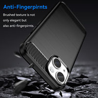 Coque de téléphone anti-chute brossée quatre couleurs pour iPhone 14, coque de téléphone souple en TPU, coque de téléphone en fibre de carbone pour iPhone 13 12 Mini 11Pro
