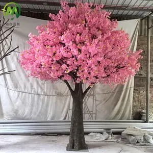 Árvore de flor artificial grande cor personalizada árvore de flor de cerejeira para decoração de casamento
