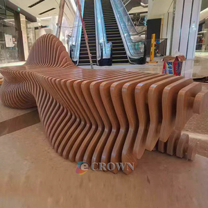 Matching <strong>Eat</strong> Painted Mall Public Bench Happy Service Bench Luxury OEM - Product Image 6