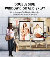 Pantalla Publicitaria para Ventanas OEM HUSHIDA de Alto Brillo (1000nits) para Promociones en Tiendas, con Montaje Colgante