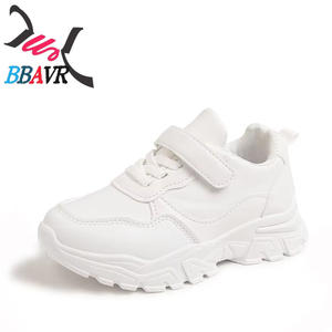Calzado Deportivo Casual Ligero, Antideslizante y Cómodo para Niños, Unisex, con Cierre de Velcro, en PU y Malla, para Todas las Temporadas, Color Blanco, Novedad 2025 - Product Image 5