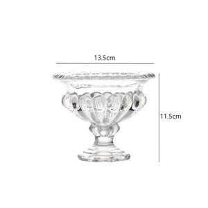 Luxury Event Wedding Centerpiece Home Decor Fruit Bucket Glass Crystal Tabletop <strong>Flower</strong> <strong>Vases</strong> - Product Image 2