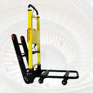 Motore elettrico trolley dolly che si avvicina scale carrello per andare su scale ascensore