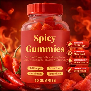 Gomitas Picantes, 60 Unidades, a Base de Plantas, Energía, Mejora del Estado de Ánimo, Apoyo a la Vitalidad con Chile, Raíz de Maca, Muira Puama, Epimedium - Product Image 4