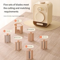 Hachoir Électrique Multifonctionnel Entièrement Automatique pour Légumes, Spiraleuse et Trancheuse à Pommes de Terre pour Cuisine Domestique