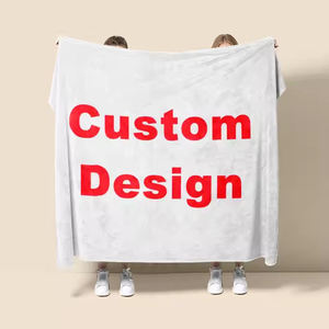 Couverture polaire en flanelle de vison à sublimation imprimée personnalisée et douce pour l'hiver - Product Image 1