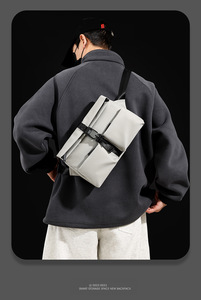 Wholesale Men's Simple Crossbody <b>Bag</b> Fashion <b>Nylon</b> <b>Shoulder</b> Large Capacity Messenger Business Briefcase Chest <b>Bag</b> - Product Image 6