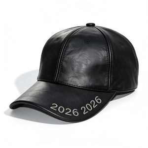 Casquette de baseball en cuir brodé 2026, ajustable, vierge, pour hommes et femmes, logo personnalisé, vente en gros - Product Image 6