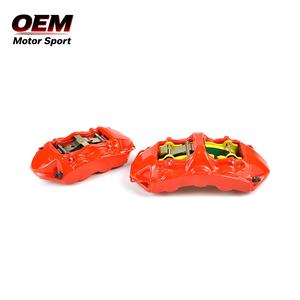 Kit d'étriers de frein rouges Mercedes GT6+GT4 avec fentes percées - en fonte pour les modèles C-Class, E-Class, GLC, GLE, GLA - Product Image 5