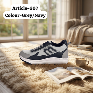 Baskets grises en maille, chaussures de marche décontractées à lacets, légères, pour sports d'intérieur - Product Image 2