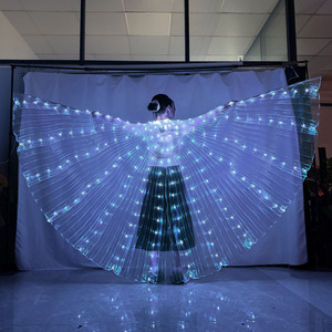 White LED <b>Wings</b> Halloween Costume for Women Glow Angel <b>Wings</b> Light up <b>Fairy</b> <b>Wings</b> with Telescopic Sticks Isis <b>Wings</b> for <b>Adults</b> - Product Image 5