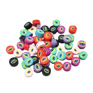 Flower Print Polymer Clay Disc Beads Friendship Bracelet Making Kits For Girls DIY Heishi Clay Beads Jewelry Findings Components
