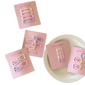 <span class=keywords><strong>JIRIS</strong></span> PL Juego de 4 Mini Horquillas Rectangulares de Aleación 3x2.5cm, Dulces Colores Morado y Rosa, Clip BB con Forma de Estrella, Accesorios para Fiestas - Product Image 4