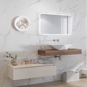 Meuble de salle de bain suspendu KAM-KK1001 avec étagère de 100cm et miroirs de bain Kamalu - Product Image 1