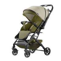 Poussette Hibaby en alliage d'aluminium, deux positions assises et inclinables, pliable, légère, pour nouveau-nés de 0 à 3 ans, poussette haute vue