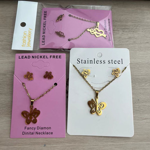 Bijoux de mode, boucles d'oreilles, colliers, prix bas, prix de gros, acier inoxydable titane 316l, tendance coréenne, nouveau style or - Product Image 2