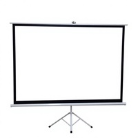 Écran de projection sur trépied de 100 pouces, tissu PVC blanc mat, support d'affichage pliable portable pour conférences et éducation