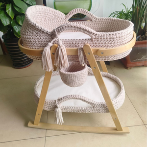 <span class=keywords><strong>Cesta</strong></span> de bebé hecha a mano con ganchillo, <span class=keywords><strong>cesta</strong></span> tejida para recién nacidos, para decoración de la habitación infantil. - Product Image 5