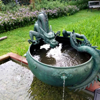 Grande fontaine en bronze de style chinois MILY, design antique, durable pour l'extérieur, la villa, le jardin, la cour
