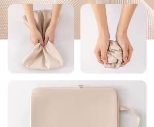 Ensemble de 6 sacs de compression de voyage en tissu mémoire, sacs de rangement portables pour valise, organisateur imperméable pour vêtements - Product Image 2