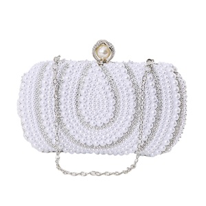 Bolso de Mano Elegante con Cuentas de Perlas para Mujer, Bolso de Noche Noble, Ligero y Duradero con Cierre a Presión, para Compromiso o Boda - Product Image 3