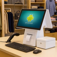 Kiosco Interactivo MASUNG con Pantalla Táctil de 21.5 Pulgadas para Comercios, con Opciones Personalizables - Cámara, Escáner, Impresora