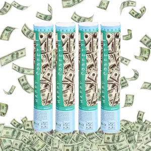 12-36 inch euro money filler biodegradable dollar party popper confetti cannon