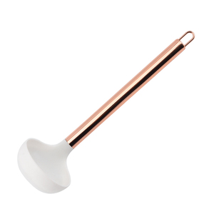 New Arrivals <strong>Copper</strong> Metal Stainless Steel Handle Luxury Rose Gold Silicone Kitchen Cooking <strong>Utensils</strong> with Ceramic Holder - Product Image 5