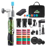 Polisseuse de voiture sans fil 12V de haute qualité avec batterie 2000mAh, puissance 300W, tampons de 1 à 3 pouces, double action orbitale (0/3/12mm)
