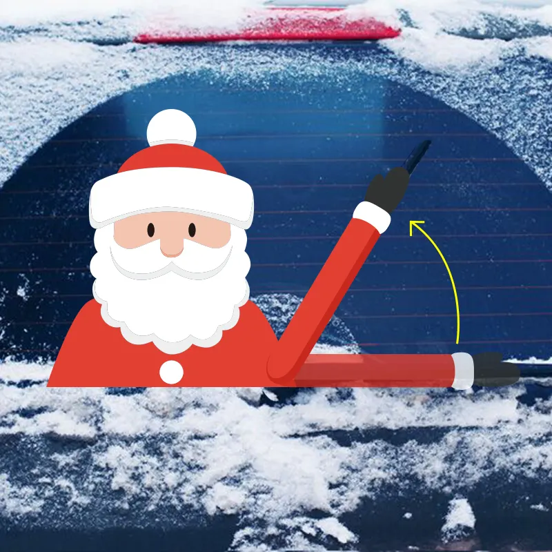 סיטונאי creative חג מולד רכב מדבקות לרכב <span class=keywords><strong>חלון</strong></span> decors סנטה קלאוס מנופף מגב מדבקות מדבקות