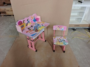 Giá rẻ trẻ em giá trẻ em nghiên cứu bảng và ghế Set với carton mô hình Chiều cao có thể điều chỉnh trẻ em của nghiên cứu bảng - Product Image 6