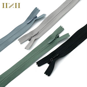 Sản xuất bán buôn 3 # đầy màu sắc vô hình dây kéo nylon Ren Vải băng dây kéo cho may mặc quần túi ẩn răng Nylon dây kéo - Product Image 6