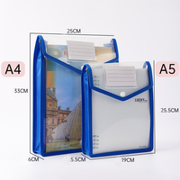 Enveloppes dossiers en plastique transparent avec logo personnalisé PP A4/A5 Porte-documents bouton Fermer École Bureau Papier Notebook Mallette de rangement