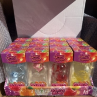 Jouet Squishy Ours Mignon en TPR Façon Fruit Moulable Rempli de Vaseline avec Chapeau pour Garçons et Filles, Anti-Stress, Forme Compacte