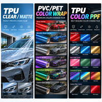 Film de protection de voiture en TPU satiné argenté en gros, pour magasin de films de protection, OEM, marque privée, longueurs découpées sur mesure, 1,52x17M, auto-réparant, anti-jaunissement