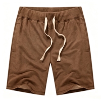 Shorts de bain pour hommes, couleur unie, fermeture éclair au genou, séchage rapide, imperméables, respirants, en tissu Oxford nylon/spandex, style décontracté