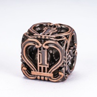 Jeu de dés polyédriques en métal pour RPG, 7 pièces, avec logo personnalisé, pour Dungeons and Dragons, avec boîte métallique, design creux argent et or