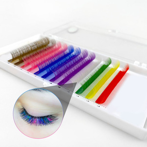 Abonnie Eyelash Extensions 0.07 C <b>D</b> Mixed Colors 10-15mm Premium Soft Single Strand Manual Crafted - Product Image 2