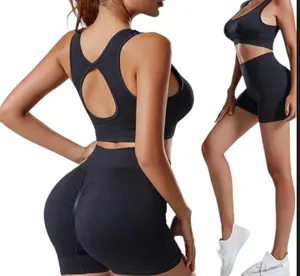 WT2173 cintura alta hip lift yoga terno mulheres elástico compressão abdominal fitness rápido seco fitness terno