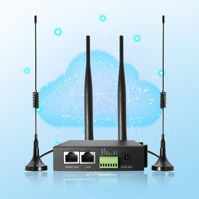 High-Speed Industrial Rs232/Rs485 Dtu Wall-Mounted Sim 4G Lte Cat4 Router With Rtu Modbus Mqtt Protocol for Remote Monitoring
