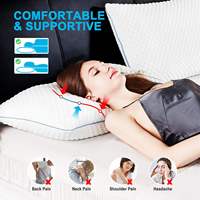 Oreillers d'hôtel de luxe moelleux et antistatiques 300TC en mousse à mémoire de forme Lyocell/Coton, tissu rectangulaire moderne, logo personnalisé, lit doux