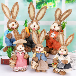 Rabbit Theme Party Supplies Decoration Gift Grass <b>Easter</b> Bunny <b>Ornament</b> - Product Image 1