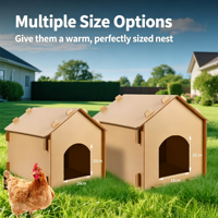 USMILEPET Boîte de nidification en plastique PP pour poules, étanche avec toit incliné, pour poulailler de jardin