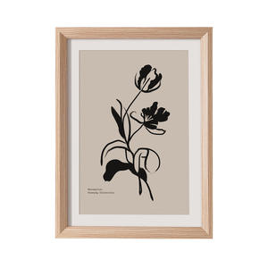Cadre photo minimaliste en bois rectangulaire moyen 25-32 pouces pour impression d'art de nature morte, décoration intérieure, emballage individuel - Product Image 2