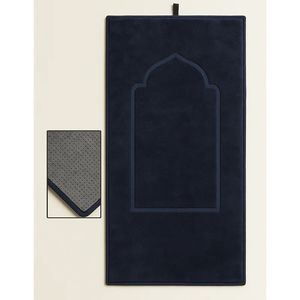 Alfombra portátil de viaje de terciopelo plegable de lujo al por mayor alfombra de oración musulmana de franela - Product Image 2